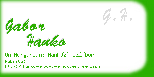 gabor hanko business card